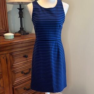 Old Navy Striped Midi Dress in Blue and Black